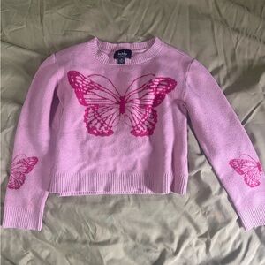 Girl’s by & by Light Pink Butterfly Sweater